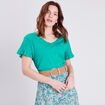 T-shirt manches courtes vert femme