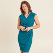 Robe courte ajustée vert femme
