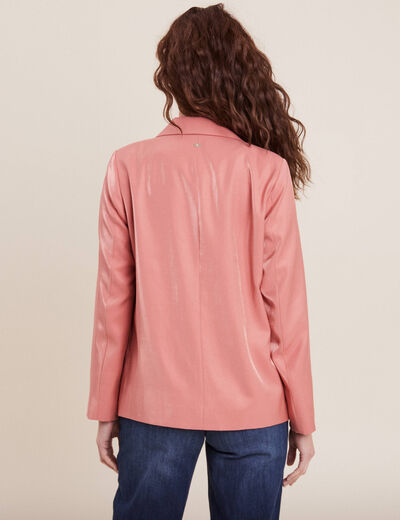 Veste tailleur irisé terracotta femme