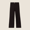 Pantalon tricot large noir femme