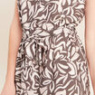 Robe droite courte sans manches col v vert femme