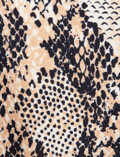 T-shirt manches 3/4 beige femme