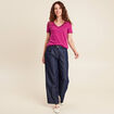 Pantalon denim brut femme
