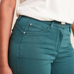 Pantacourt droit taille standard vert femme