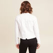 Blouson ajusté boutonné ecru femme