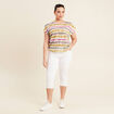 T-shirt manches courtes beige femme
