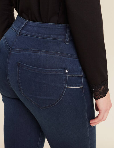 Jean droit taille standard denim brut femme