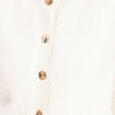 Gilet sans manches duveteux ecru femme