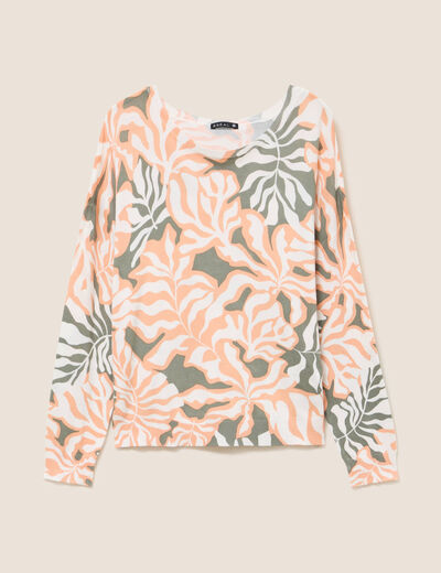 Pull manches longues vert femme