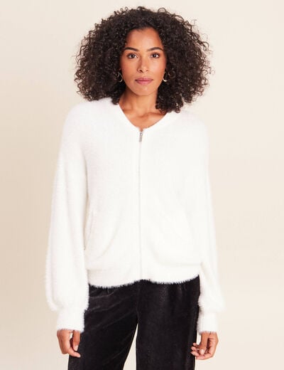 Bomber ecru femme