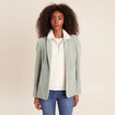 Veste tailleur velours vert clair femme