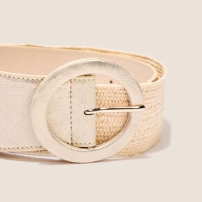 ceinture large elastiquee ivoire femme Ceinture large élastiquée ivoire femme