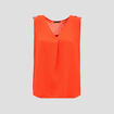 Blouse sans manches orange femme