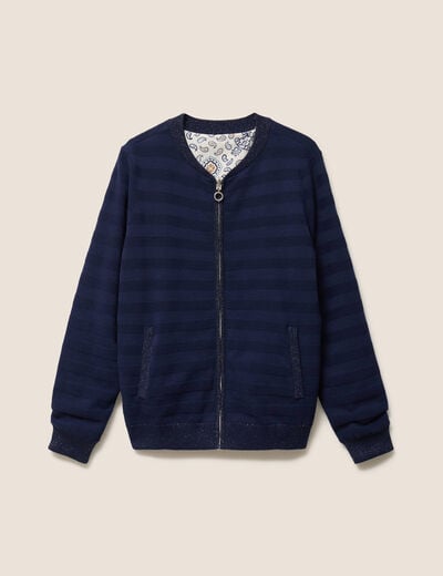 Gilet r&eacute;versible esprit bomber blanc femme
