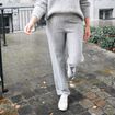 Pantalon flou métallisé gris argent femme