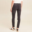 Jean ajusté taille basculée denim gris femme