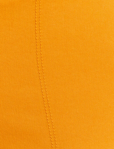 Pantalon ajusté 7/8ème jaune moutarde femme