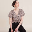 T-shirt manches courtes beige femme