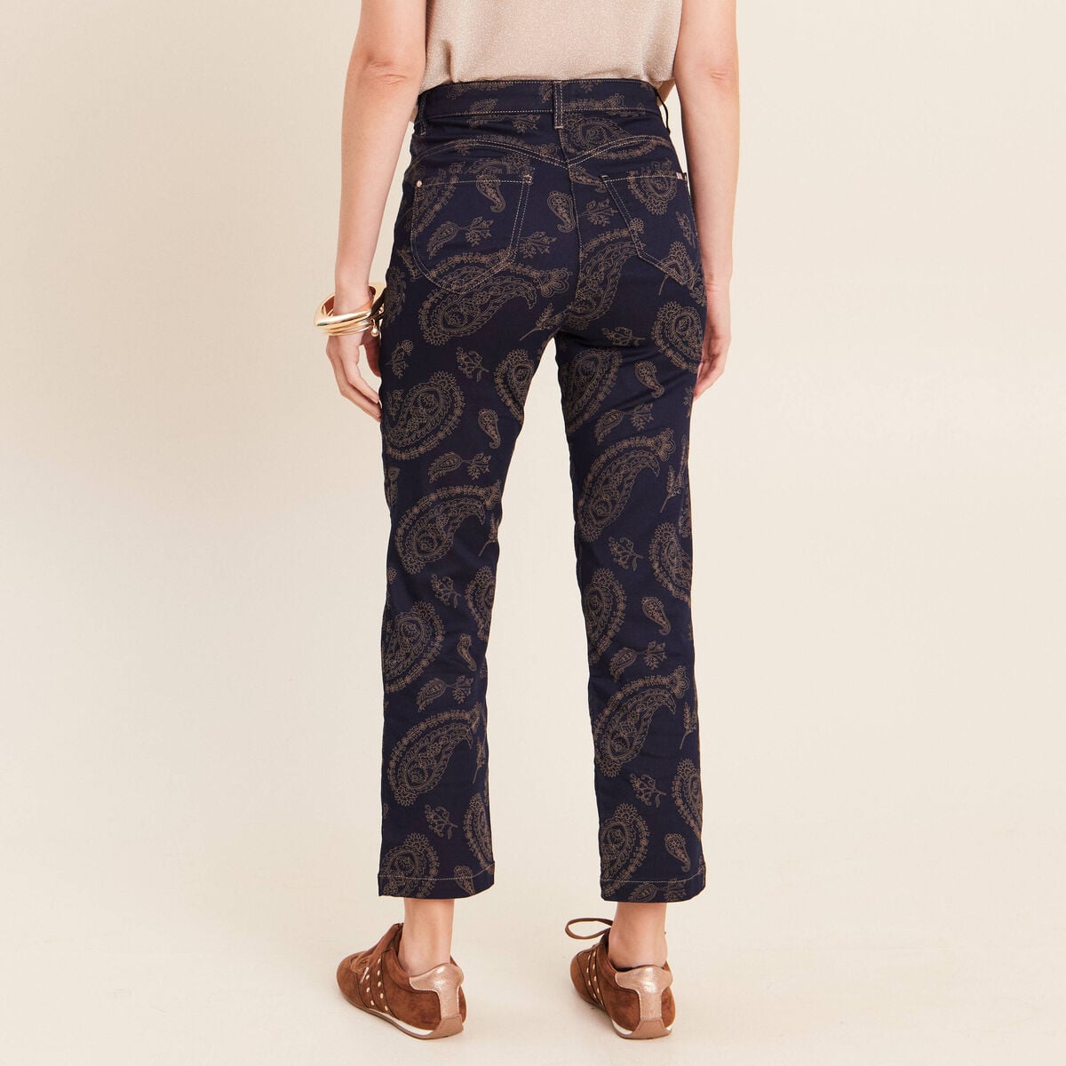 Pantalon magique Le L&eacute;ger coupe droite beige femme