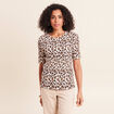T-shirt en coton biologique marron femme