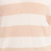 Pull col v beige femme