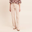 Jean coupe droite taille standard denim beige femme