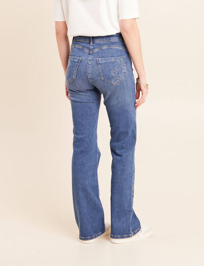 Jean magique L'Unique coupe bootcut denim stone femme