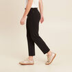Pantalon droit noir femme