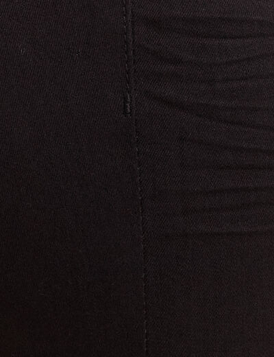 Jean ajusté taille standard long noir femme
