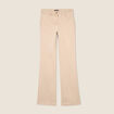 Jean bootcut taille haute denim beige femme