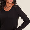 T-shirt thermo-douceur manches longues noir femme