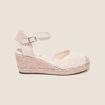 Espadrilles compensées macramé ecru femme