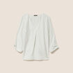 blouse fluide manches 3/4 vert femme
