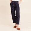 Jean coupe barrel 7/8&egrave;me denim brut femme