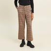 Pantalon large marron femme