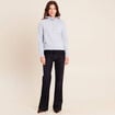 Pull col montant denim snow gris femme