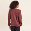 Blouse manches longues orange fonc&eacute; femme