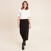 Jupe midi crayon noir femme