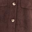 Veste doubl&eacute;e marron fonc&eacute; femme