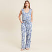 Combinaison pantalon droite bleu femme