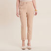 Pantalon carotte 7/8ème beige femme