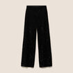 Pantalon &agrave; sequins noir femme