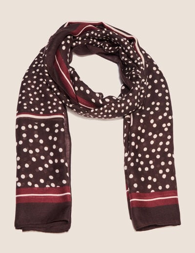 Foulard marron fonc&eacute; femme
