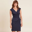 Robe courte ajustée bleu marine femme