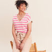 T-shirt manches courtes rose femme