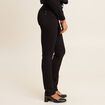 Jean ajusté taille standard long noir femme