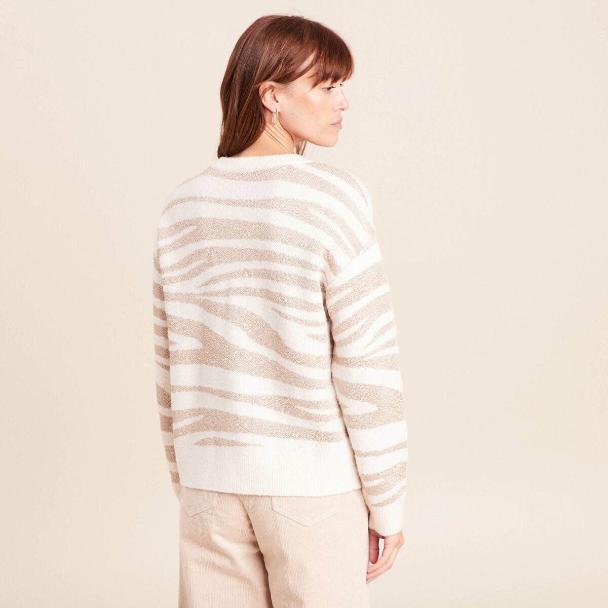 Gilet manches longues blanc femme