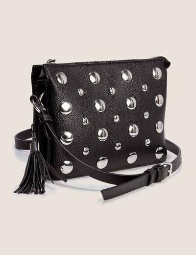 Sac bandouli&egrave;re avec 2 pochettes noir femme