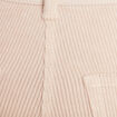 Pantalon large velours côtelé sable femme