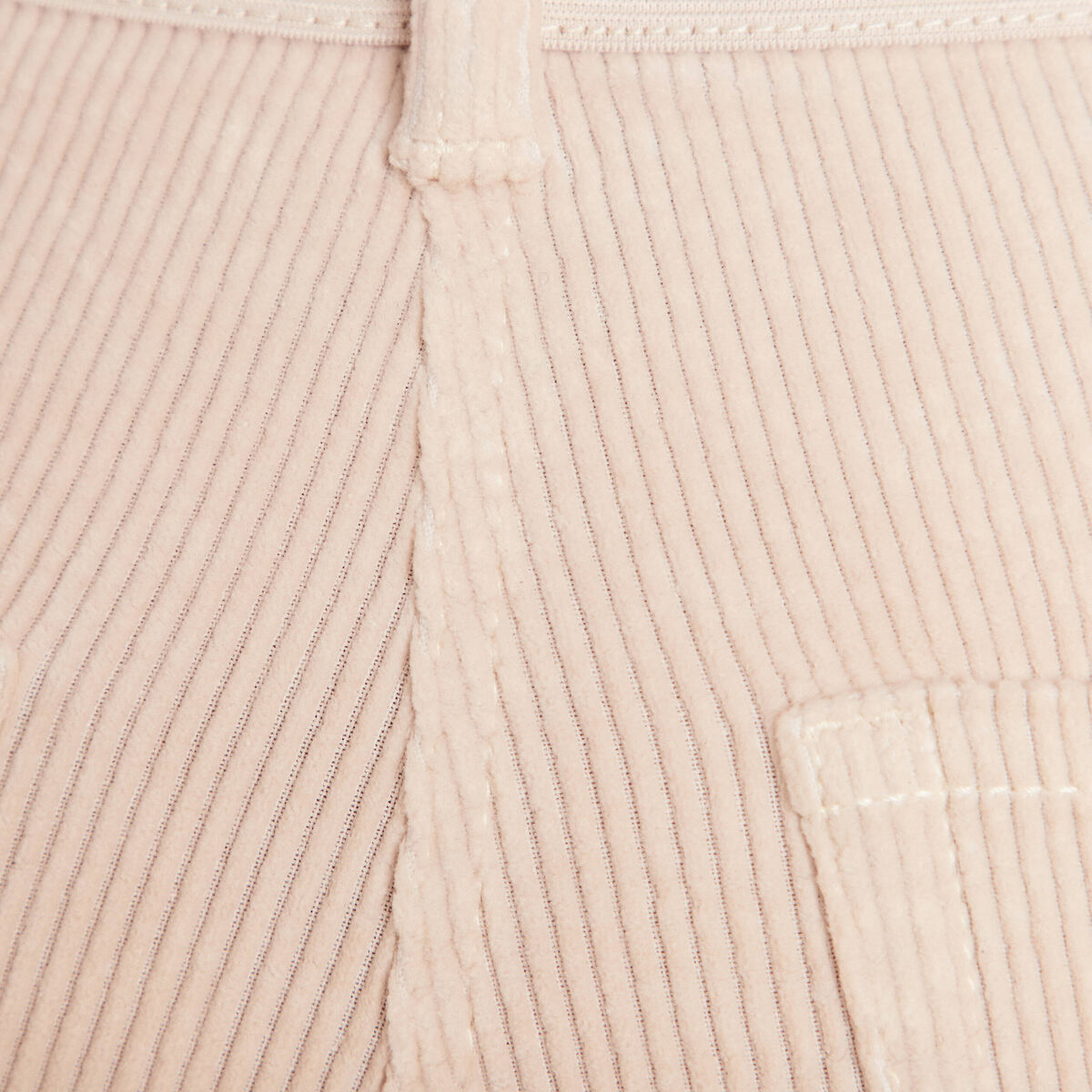 Pantalon large velours côtelé sable femme